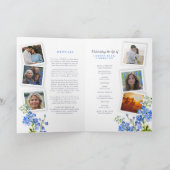 Uitvaartdienstprogramma blauwe delfiniumfoto's programma (Binnen)