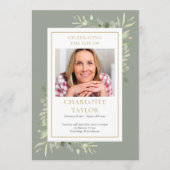 Uitvaartdienstprogramma met groen programma (Voorkant)