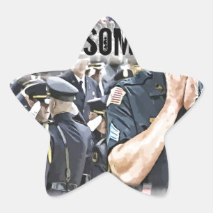 Uitvaarthelden van de politie ster sticker