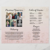 Uitvaartorde van viering van het leven flyer (Achterkant)