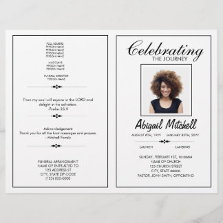 Uitvaartprogramma | De Reis Vieren | FP0001 Flyer