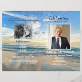 Uitvaartprogramma Feest van het Leven Strand Flyer (Voorkant)