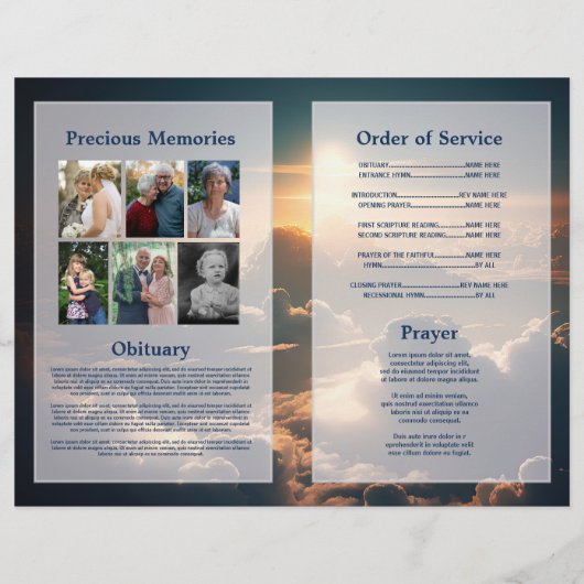 Uitvaartprogramma Viering van Levenswolken Flyer (Achterkant)