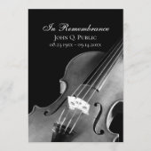 Uitvaartservice voor zwarte witte vioolmuzikant programma (Voorkant)