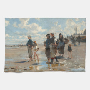 Uitvaren om te Vissen door John Singer Sargent Theedoek
