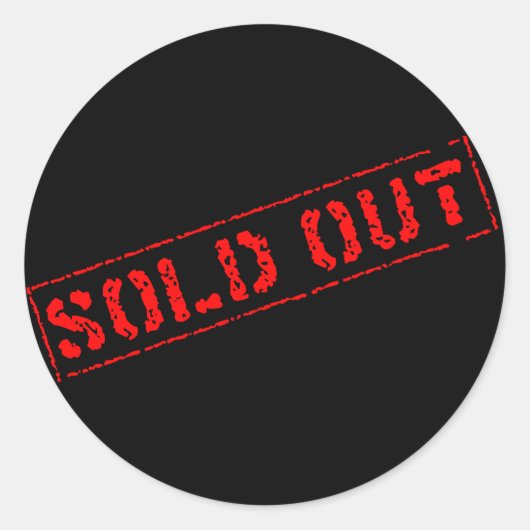 Uitverkocht Ronde Sticker (Voorkant)