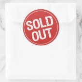 Uitverkocht Ronde Sticker (Tas)