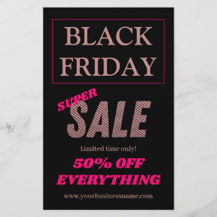 Uitverkoop / Black Friday Roze / Roze Goud Flyer