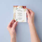 UITVERKOOP! Boho Burgundy Goud Bloem Boeren Bedrij Flyer (Hand)