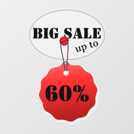 Uitverkoop Korting Raamsticker