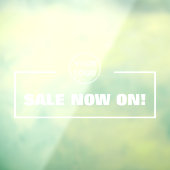 Uitverkoop nu en bedrijfslogo raamsticker (Vel 3)