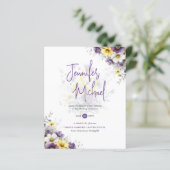 UITVERKOOP! Paarse gele bloemenbruiloft (Staand voorkant)