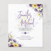 UITVERKOOP! Paarse gele bloemenbruiloft (Voorkant)