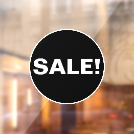 Uitverkoop Ramensticker voor Bedrijven - Gele Cirk Raamsticker