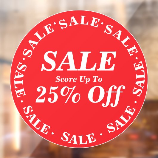 Uitverkoop Winkelruit Bord voor Opruiming - Aangep Raamsticker (Vel 2)