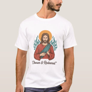 Uitverkoren en Verlossed Christelijk Vintage Jezus T-shirt