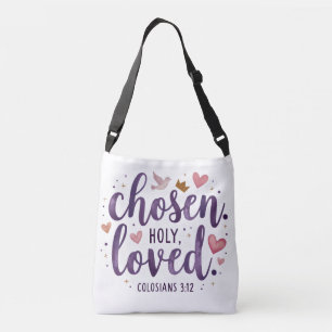 Uitverkoren Heilige Geliefde Schriftuur Boodschapp Crossbody Tas
