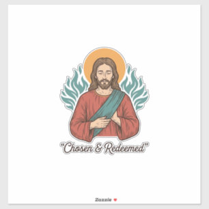 Uitverkoren & Verlossing Christelijke Vintage Jezu Sticker