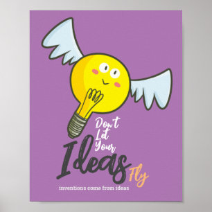 uitvindingen komen voort uit ideeën poster