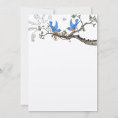  uitvindingen over de bruiloft van blauwvogels kaart (Achterkant)