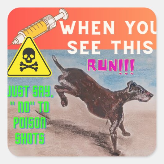 Uitvoeren ticker vierkante sticker (Voorkant)