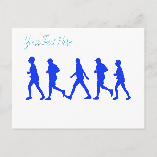 Uitvoeren van joggen briefkaart (Voorkant)