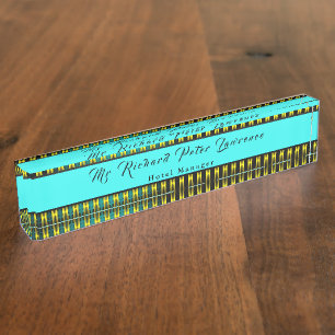 Uitvoerend blauw Gold-ontwerp Naambordje