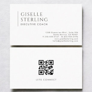 Uitvoerend Coach Modern Professionele QR-code Visitekaartje