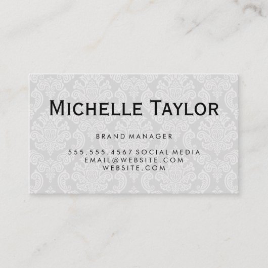 Uitvoerend damastpatroon visitekaartje (Voorkant)