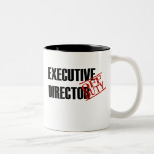 Uitvoerend directeur tweekleurige koffiemok