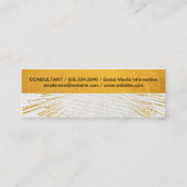 Uitvoerend | Goudbarst | Papiertextuur Mini Visitekaartje (Achterkant)