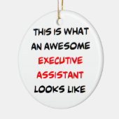 uitvoerend medewerker, geweldige keramisch ornament (Links)