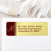 Uitvoerend Monogram Labels - Goud & Bourgogne (Insitu)