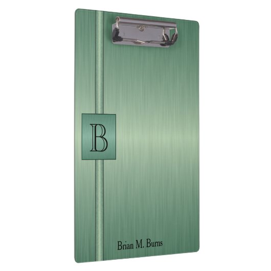 Uitvoerend Monogram Ontwerp - Emerald Klembord (Rechts)