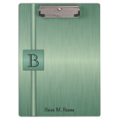 Uitvoerend Monogram Ontwerp - Emerald Klembord (Voorkant)