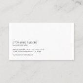Uitvoerend | Monogram | Slate Corporate Visitekaartje (Achterkant)