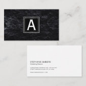 Uitvoerend | Monogram | Slate Corporate Visitekaartje (Voorkant / Achterkant)