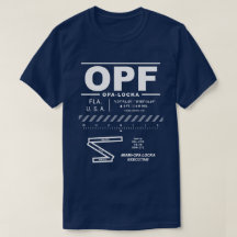 Uitvoerende luchthaven Miami-Opa Locka OPF T-Shirt