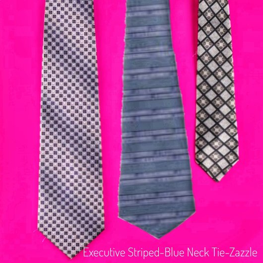 Uitvoerende Striped-Blue Stropdas