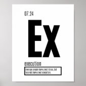 Uitvoering - fundamentele elementen van succes poster (Voorkant)
