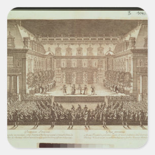 Uitvoering van de opera "Alceste" Vierkante Sticker