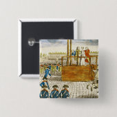 Uitvoering van Marie-Antoinette Vierkante Button 5,1 Cm (Voorkant /achterkant)