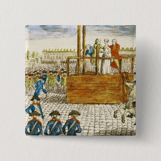 Uitvoering van Marie-Antoinette Vierkante Button 5,1 Cm (Voorkant)