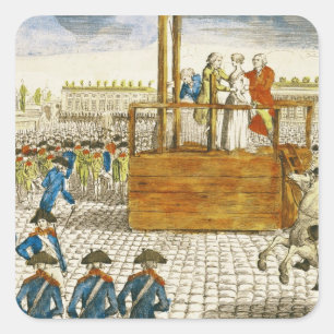 Uitvoering van Marie-Antoinette Vierkante Sticker