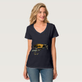 Uitwerking van gele  vogelillustratie t-shirt (Voorkant volledig)