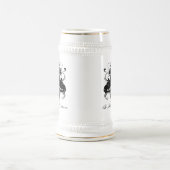 Uitwerking van leeuwen met wervelkolommen bierpul (Center)