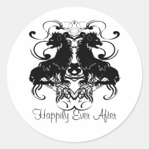 Uitwerking van leeuwen met wervelkolommen ronde sticker