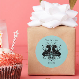 Uitwerking van leeuwen met wervelkolommen ronde sticker