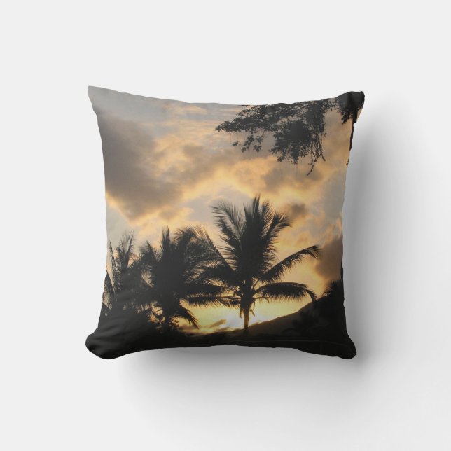 uitwerpkussen met palmbomen buitenkussen (Voorkant)