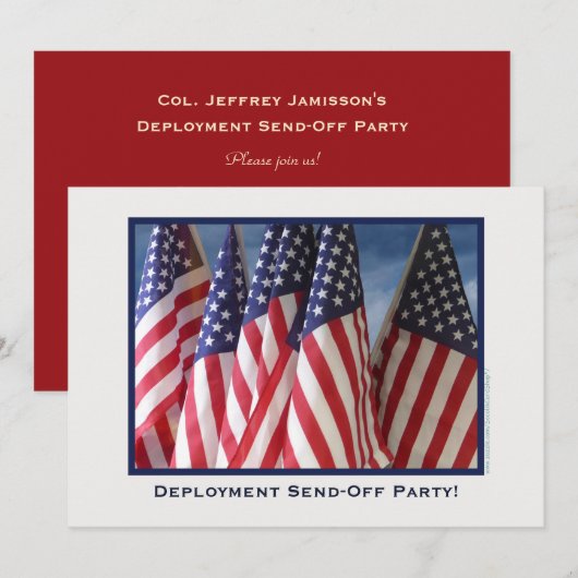 Uitzendpartij implementatie, Amerikaanse vlaggen Kaart (Voorkant / Achterkant)